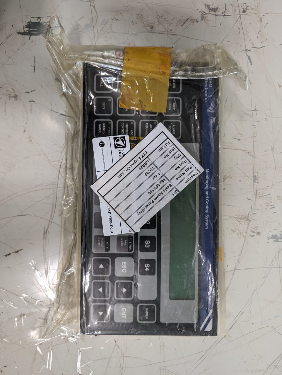 Make – SAM Electronics. Model – DAP 2200 ECR P/N – 815.001.111.01 S/N – GV192300004 Environment – Engine control room(ECR-T Variant).