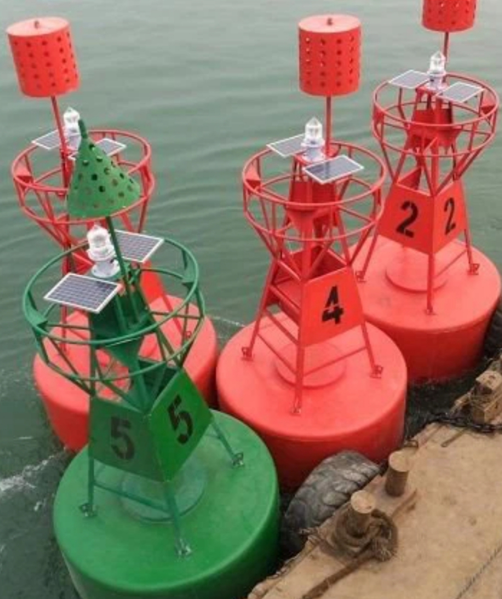 BUOY PORTLAND AND BUOY STARBOARD. Red and Green. Solar Power Battery. Standard IALA